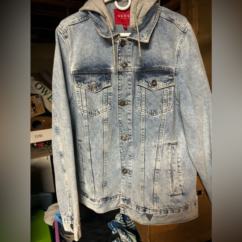 Guess Harold Hooded Denim Jacket  Men